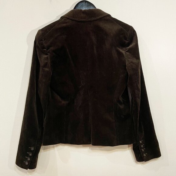 New Vintage Theory Cotton Corduroy Blazer Chocolate Brown 10, M $320 - Picture 2 of 8